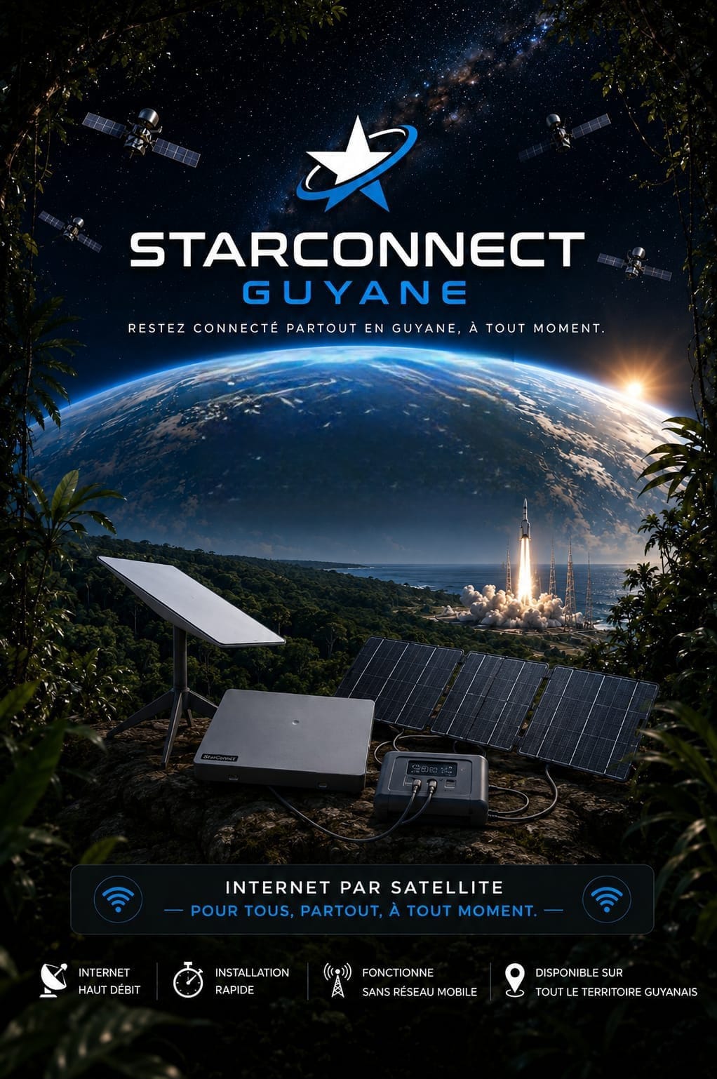 Kit de connexion satellite en location